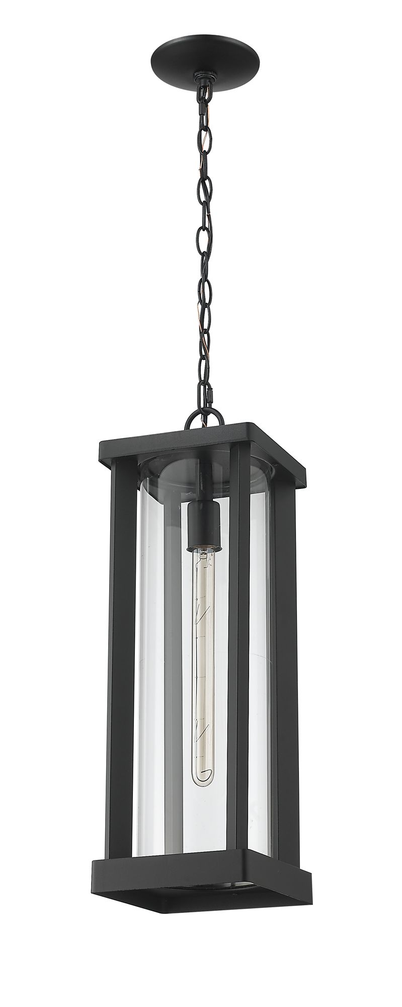 Image 5 Glenwood 22 1/4"H Black Rectangular Outdoor Hanging Light more views