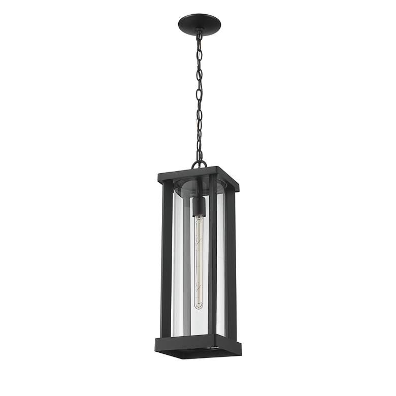 Image 5 Glenwood 22 1/4"H Black Rectangular Outdoor Hanging Light more views