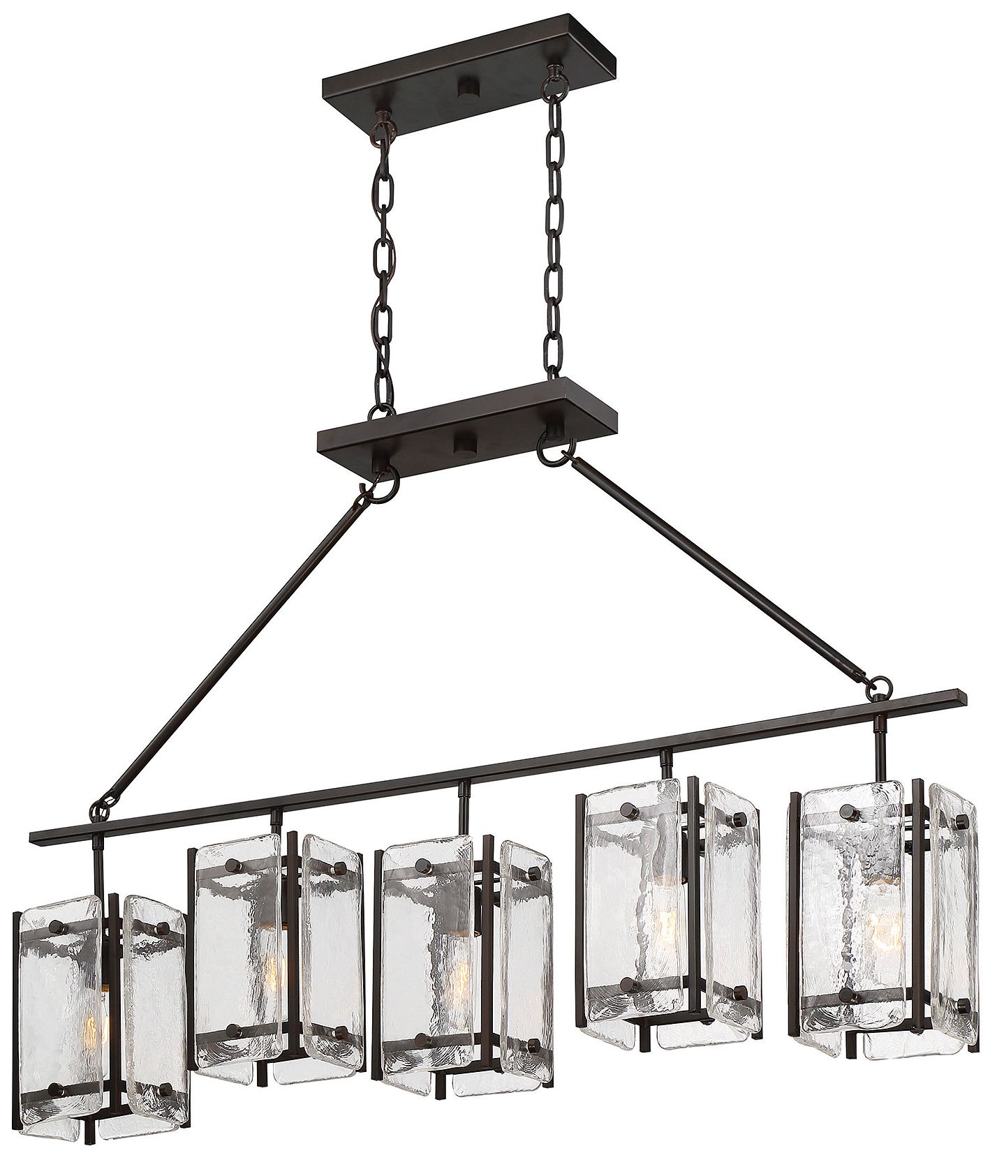 Image 3 Glenwood 5-Light Linear Chandelier in English Bronze more views