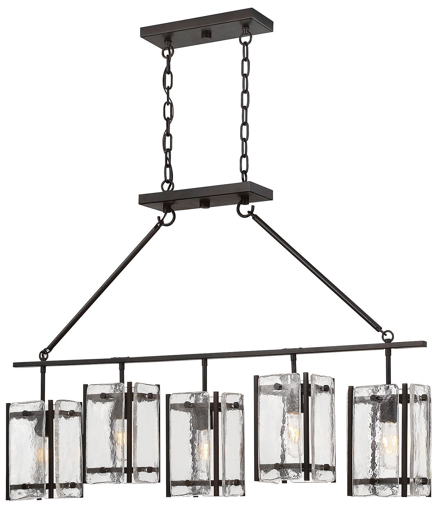 Image 4 Glenwood 5-Light Linear Chandelier in English Bronze more views