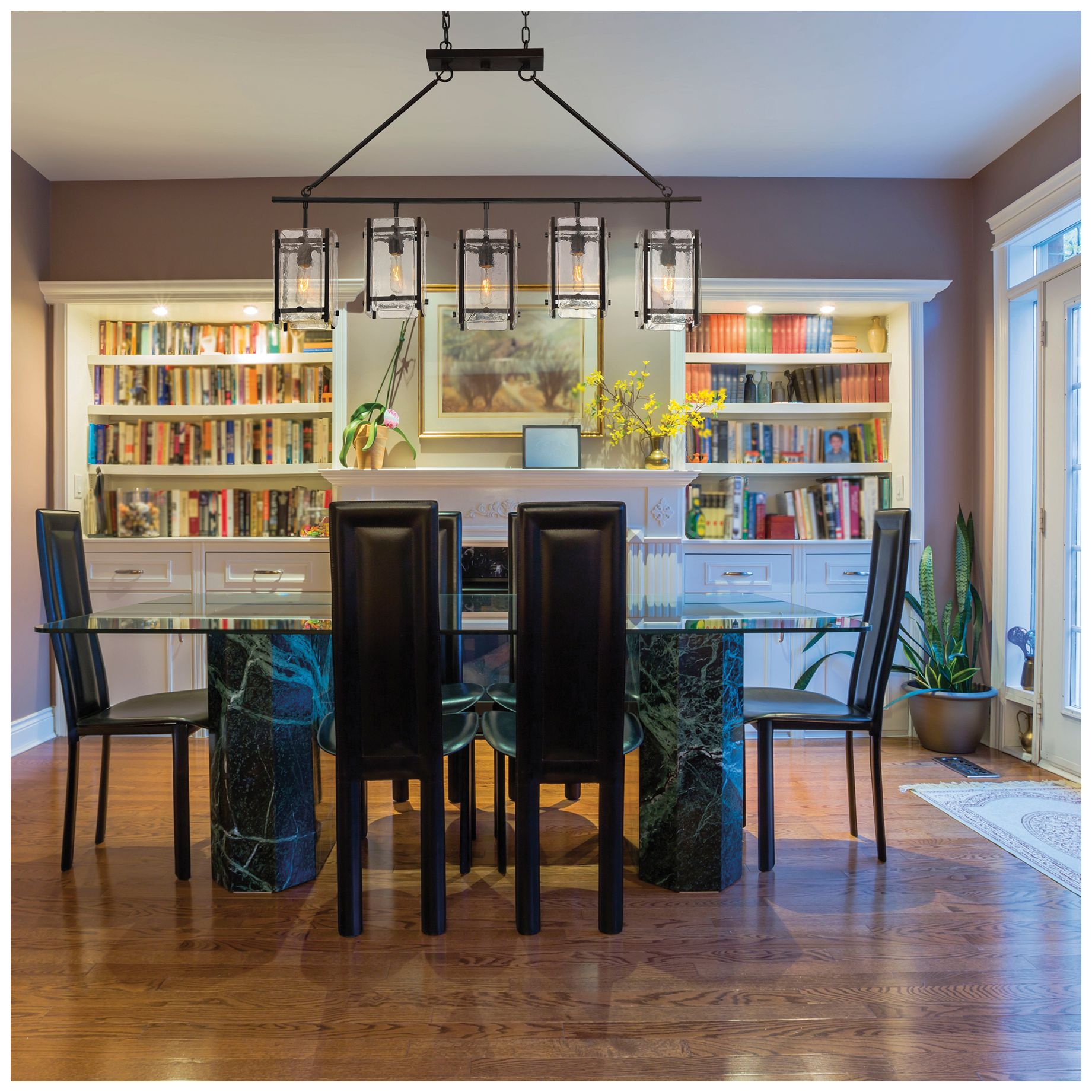 Image 6 Glenwood 5-Light Linear Chandelier in English Bronze more views