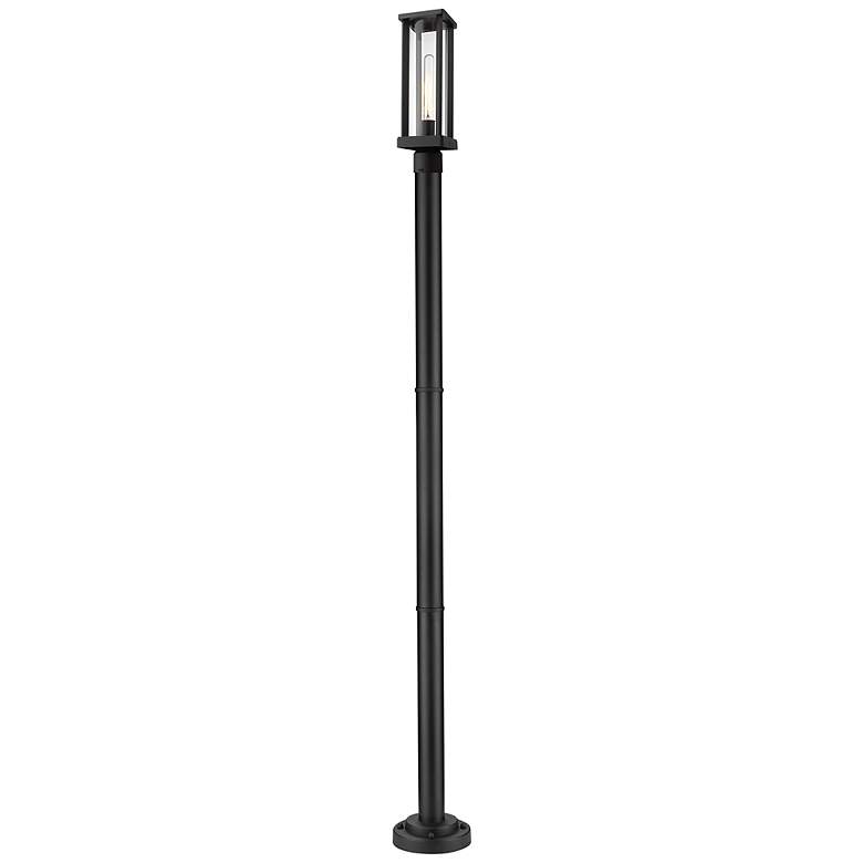 Image 2 Glenwood 88 3/4" High Black Outdoor Post Light with Base