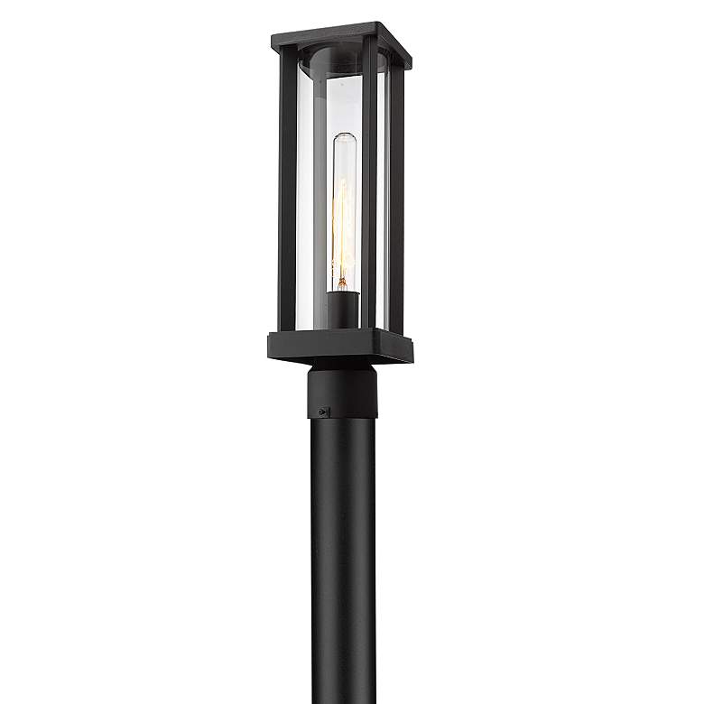 Image 3 Glenwood 88 3/4" High Black Outdoor Post Light with Base more views