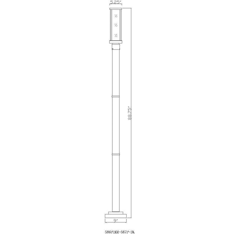 Image 5 Glenwood 88 3/4" High Black Outdoor Post Light with Base more views