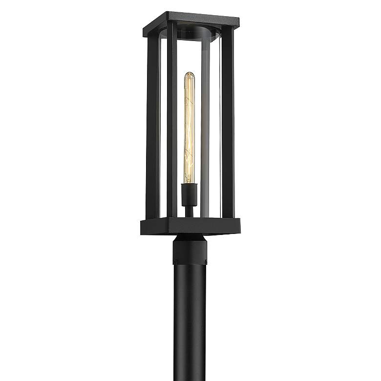 Image 2 Glenwood 93 3/4" High Black Aluminum Outdoor Post Light more views