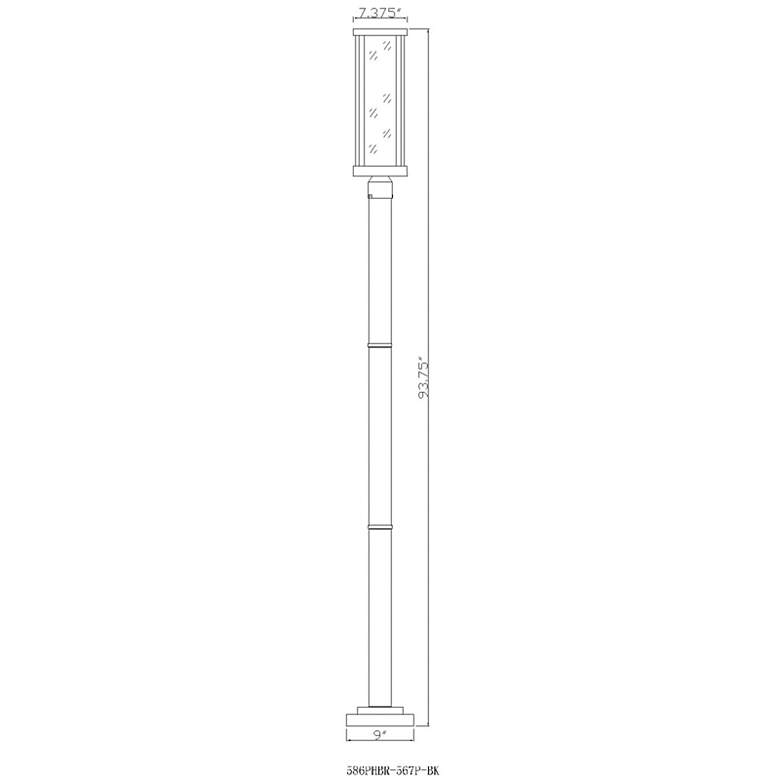 Image 6 Glenwood 93 3/4" High Black Aluminum Outdoor Post Light more views