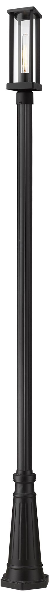 Glenwood by Z-Lite Black 109 inch 1 Light Outdoor Post Mounted Fixture