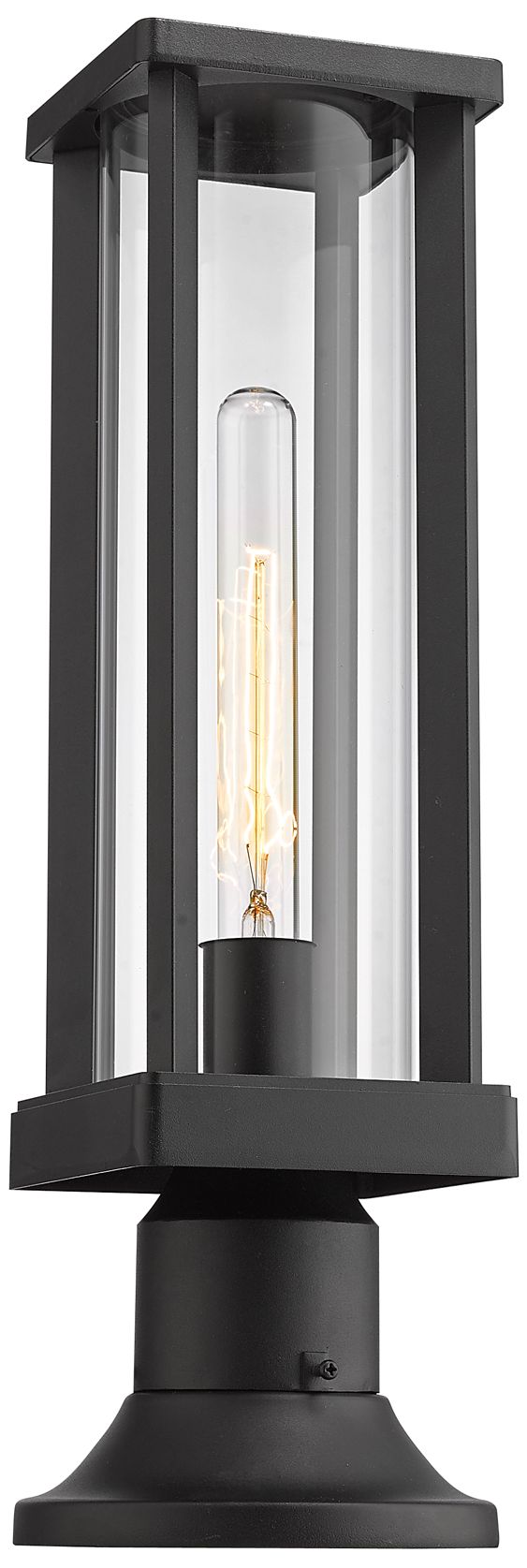 Glenwood by Z-Lite Black 16 inch 1 Light Outdoor Pier Mounted Fixture