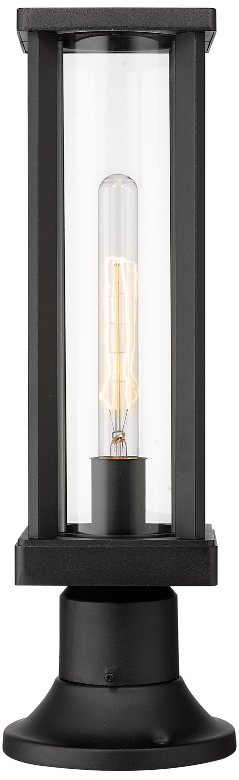 Image 4 Glenwood by Z-Lite Black 16 inch 1 Light Outdoor Pier Mounted Fixture more views
