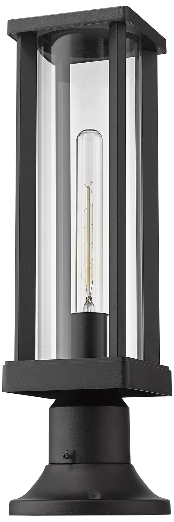 Image 7 Glenwood by Z-Lite Black 16 inch 1 Light Outdoor Pier Mounted Fixture more views