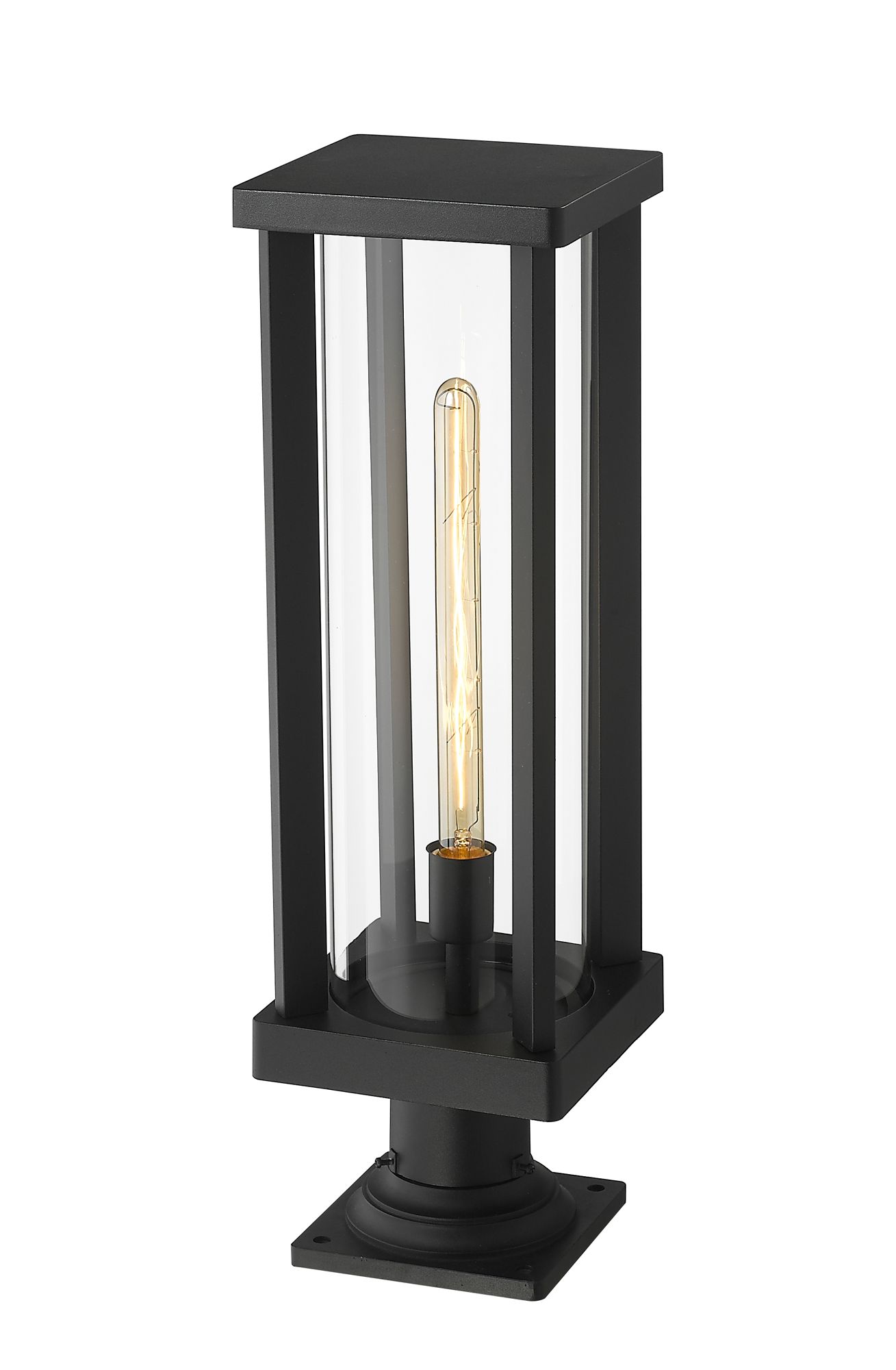 Image 6 Glenwood by Z-Lite Black 22 inch 1 Light Outdoor Pier Mounted Fixture more views