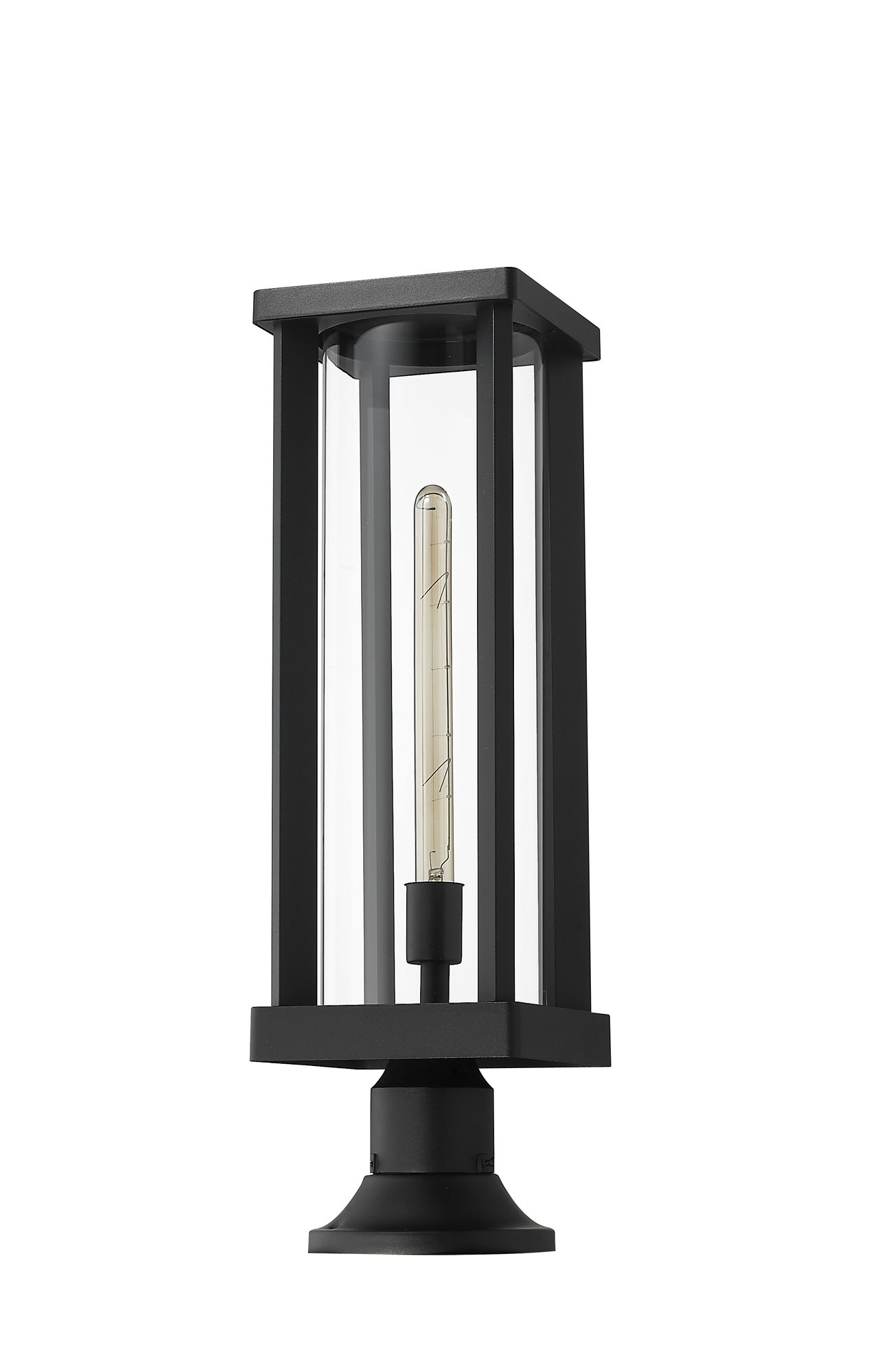 Image 7 Glenwood by Z-Lite Black 22 inch 1 Light Outdoor Pier Mounted Fixture more views
