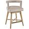 Glenwood Cream Wood Swivel Counter Stool