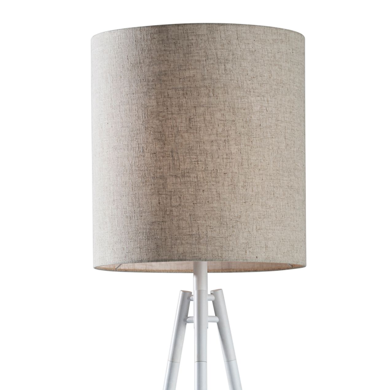 Image 2 Glenwood White Metal Tripod Floor Lamp more views