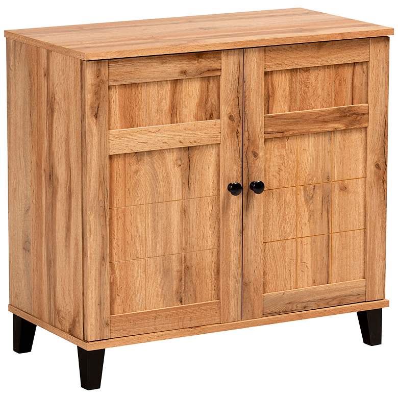 Image 2 Glidden 29 1/2" Wide Oak Brown 2-Door Shoe Storage Cabinet