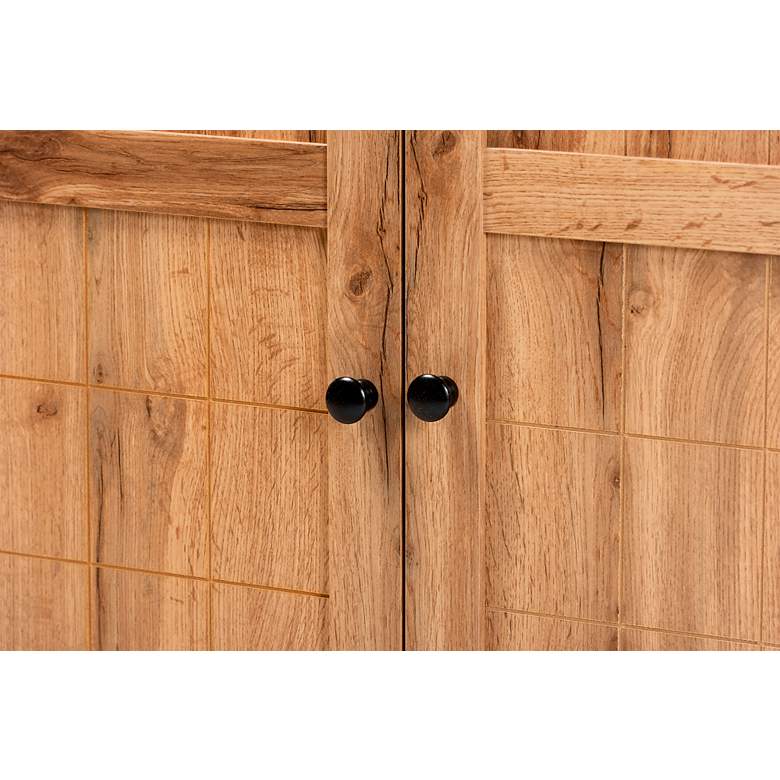Image 3 Glidden 29 1/2" Wide Oak Brown 2-Door Shoe Storage Cabinet more views