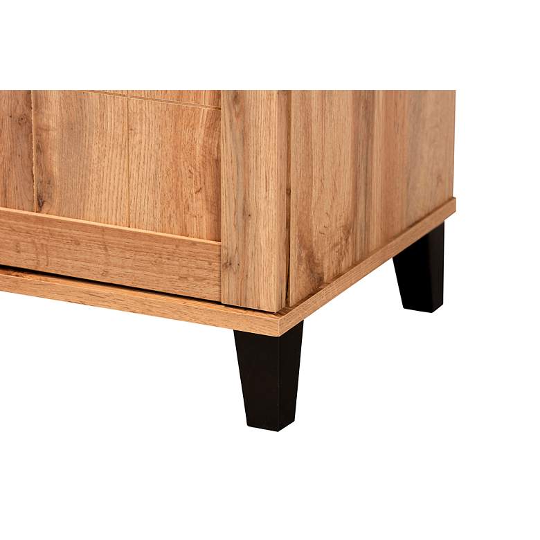 Image 4 Glidden 29 1/2" Wide Oak Brown 2-Door Shoe Storage Cabinet more views