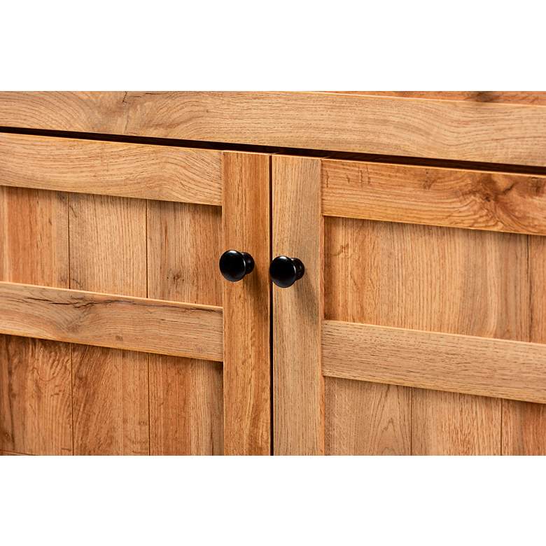 Image 3 Glidden 30 1/2" Wide Oak Brown 1-Drawer Shoe Storage Cabinet more views