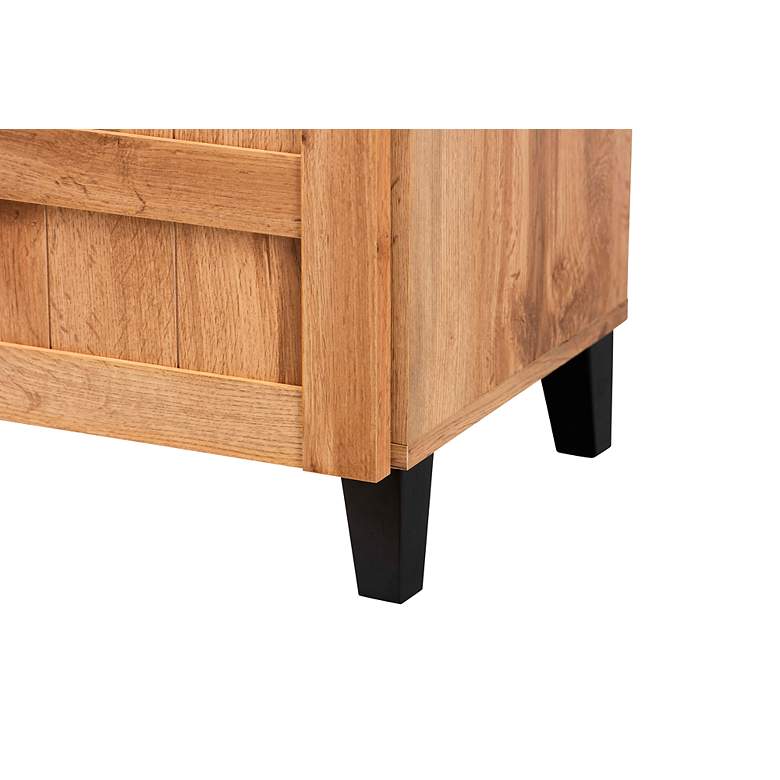 Image 4 Glidden 30 1/2" Wide Oak Brown 1-Drawer Shoe Storage Cabinet more views