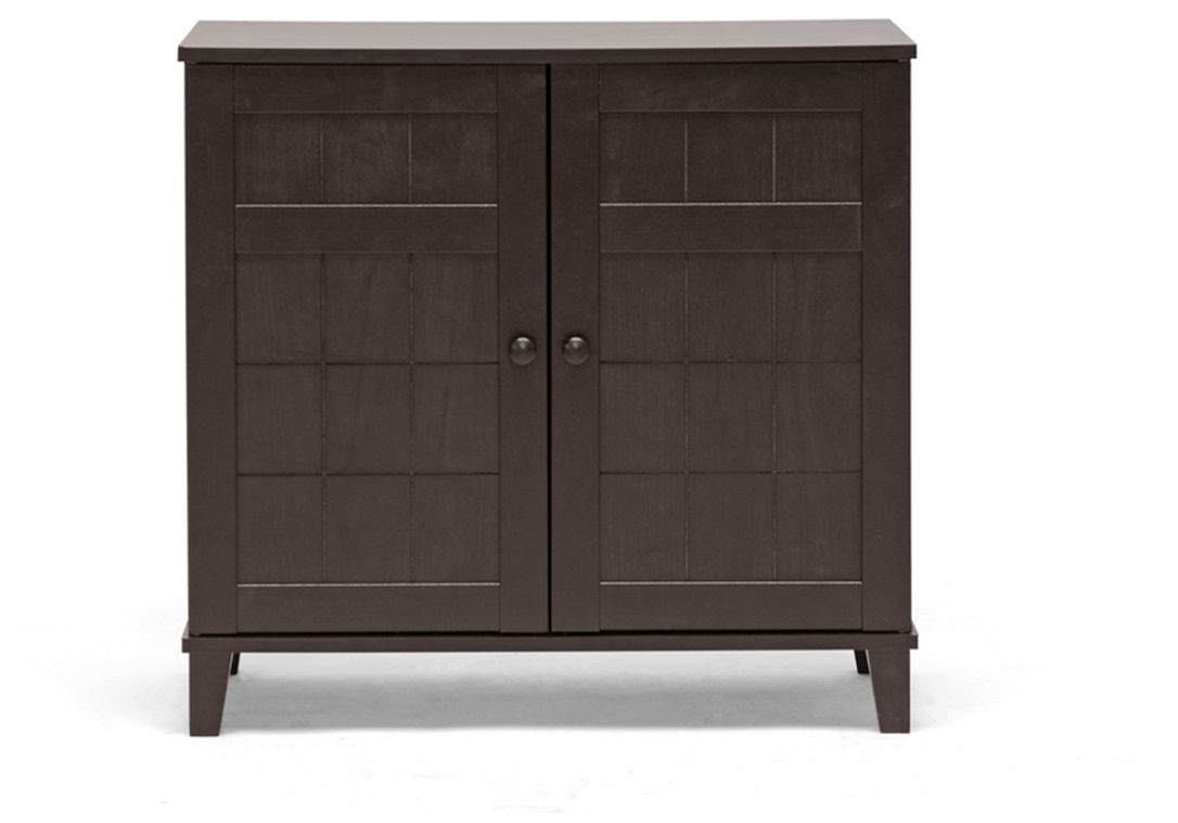 Image 2 Glidden Dark Brown Wood 28 1/4" High Modern Shoe Cabinet more views