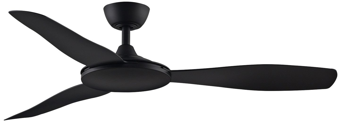 Image 2 GlideAire 52 inch Indoor/Outdoor Ceiling Fan - Black with Black blades