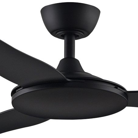 Image 3 GlideAire 52 inch Indoor/Outdoor Ceiling Fan - Black with Black blades more views