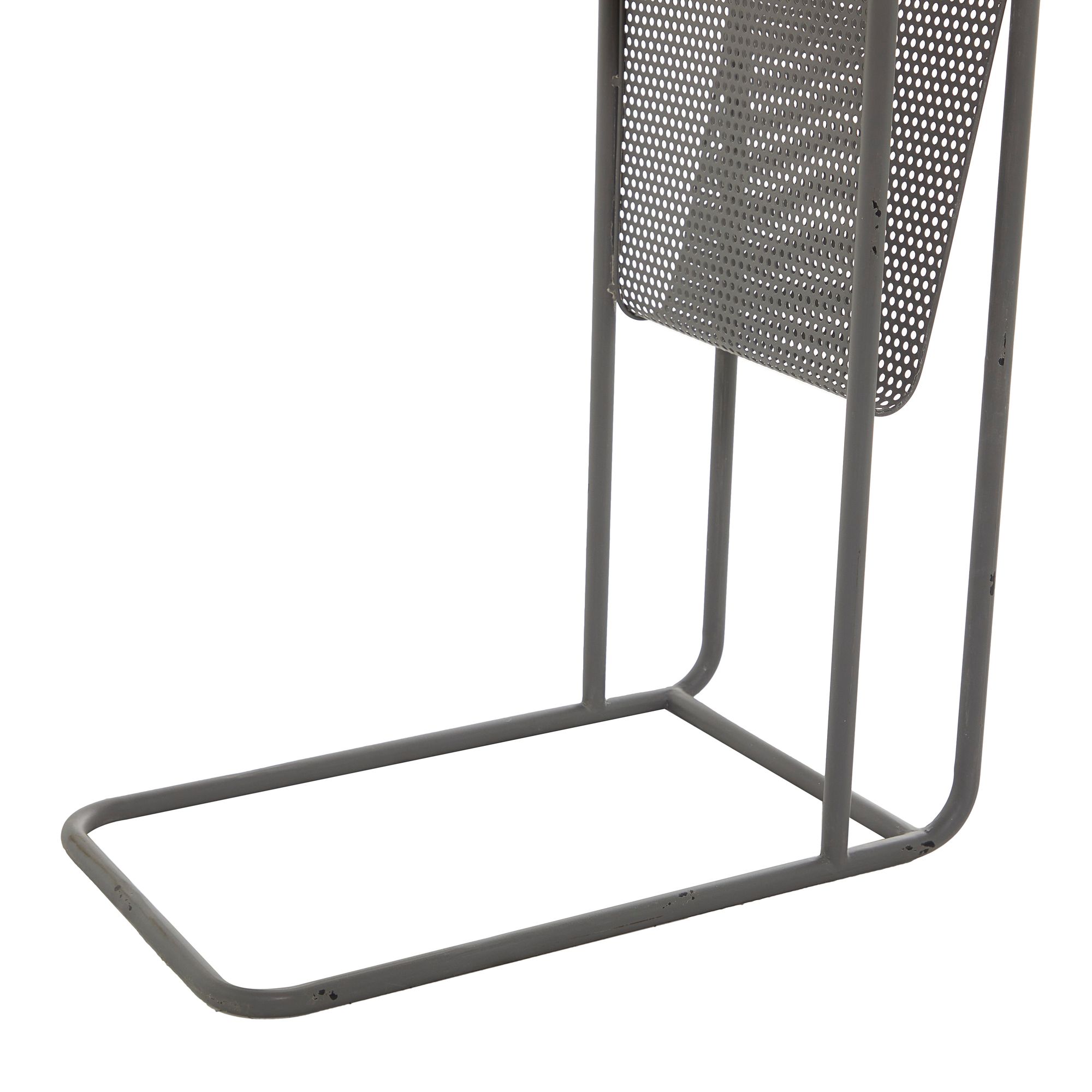 Image 4 Glider 20" Wide Brown Wood Gray Metal Accent Table more views