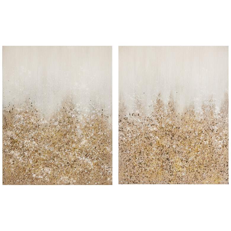 Image 2 Glimmer 28" High 2-Piece Canvas Wall Art Set