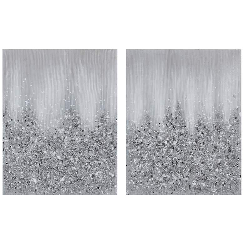 Image 2 Glimmer 28" High 2-Piece Rectangular Canvas Wall Art Set