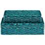 Glimmer Blue and Green Rectangular Decorative Boxes Set of 2