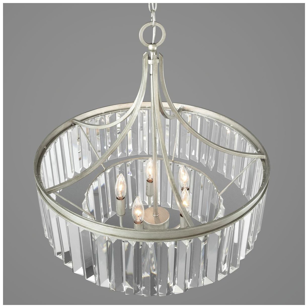 Image 3 Glimmer Collection Five-Light Clear Glass Pendant Light more views