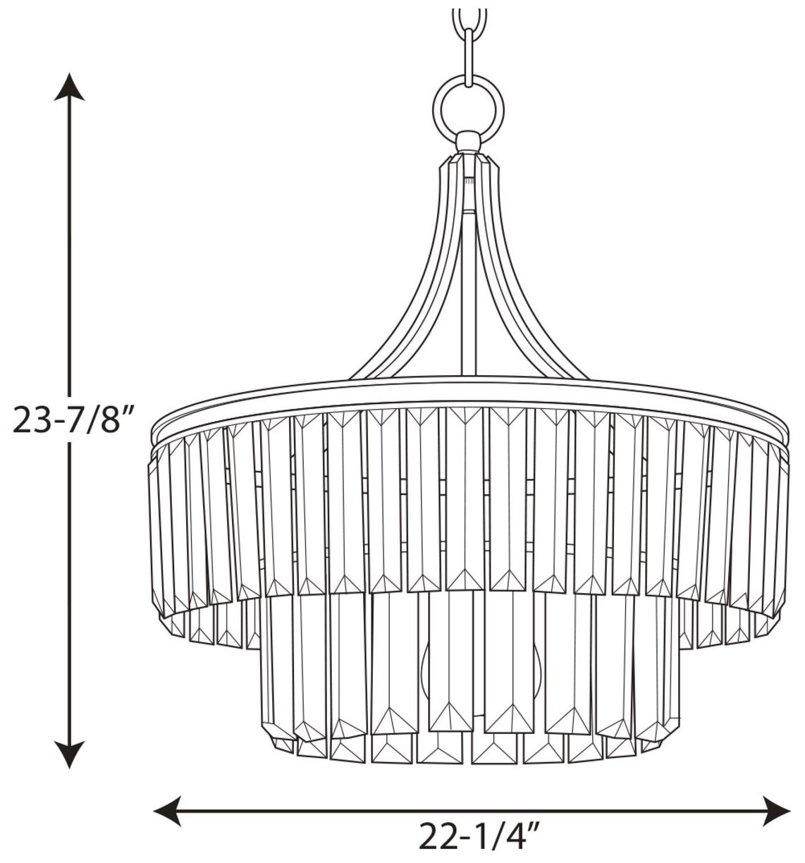 Image 4 Glimmer Collection Five-Light Clear Glass Pendant Light more views