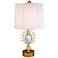 Glimmer of Gold Brushed Brass Coral Table Lamp
