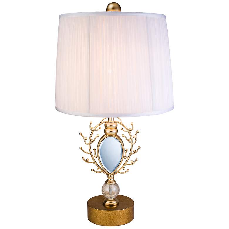 Image 1 Glimmer of Gold Brushed Brass Coral Table Lamp