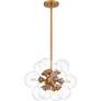 4_Glinda 20"W Brushed Weathered Brass 4-Light Sputnik Pendant more views