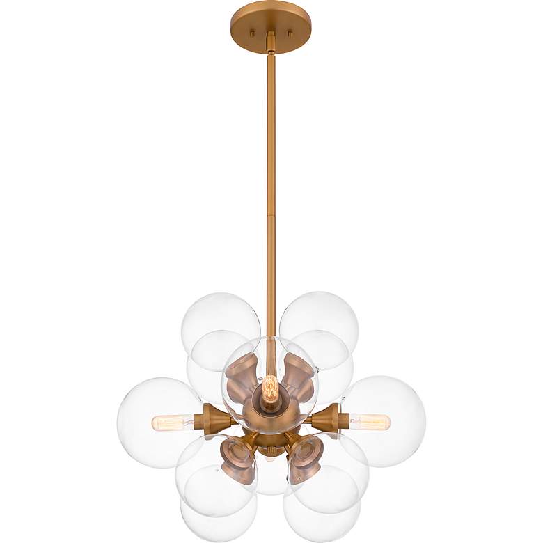 Image 5 Glinda 20"W Brushed Weathered Brass 4-Light Sputnik Pendant more views