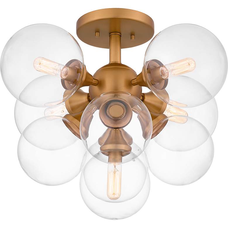 Image 7 Glinda 20"W Brushed Weathered Brass 5-Light Ceiling Light more views