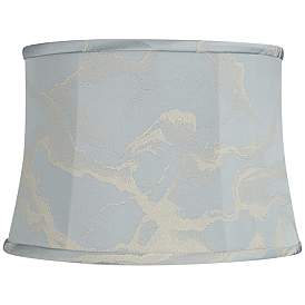 Image1 of Glinsk Blue Softback Drum Lamp Shade 14 1/4 x 16 1/4 x 11 (Washer)