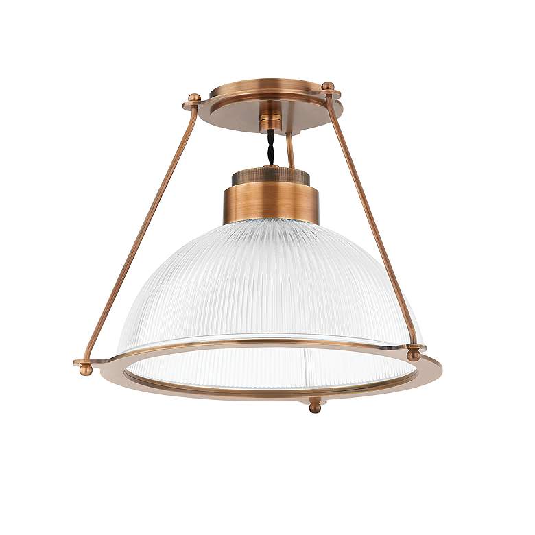 Image 3 Glint 15" Wide Patina Brass Ceiling Light