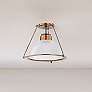 2_Glint 15" Wide Patina Brass Ceiling Light