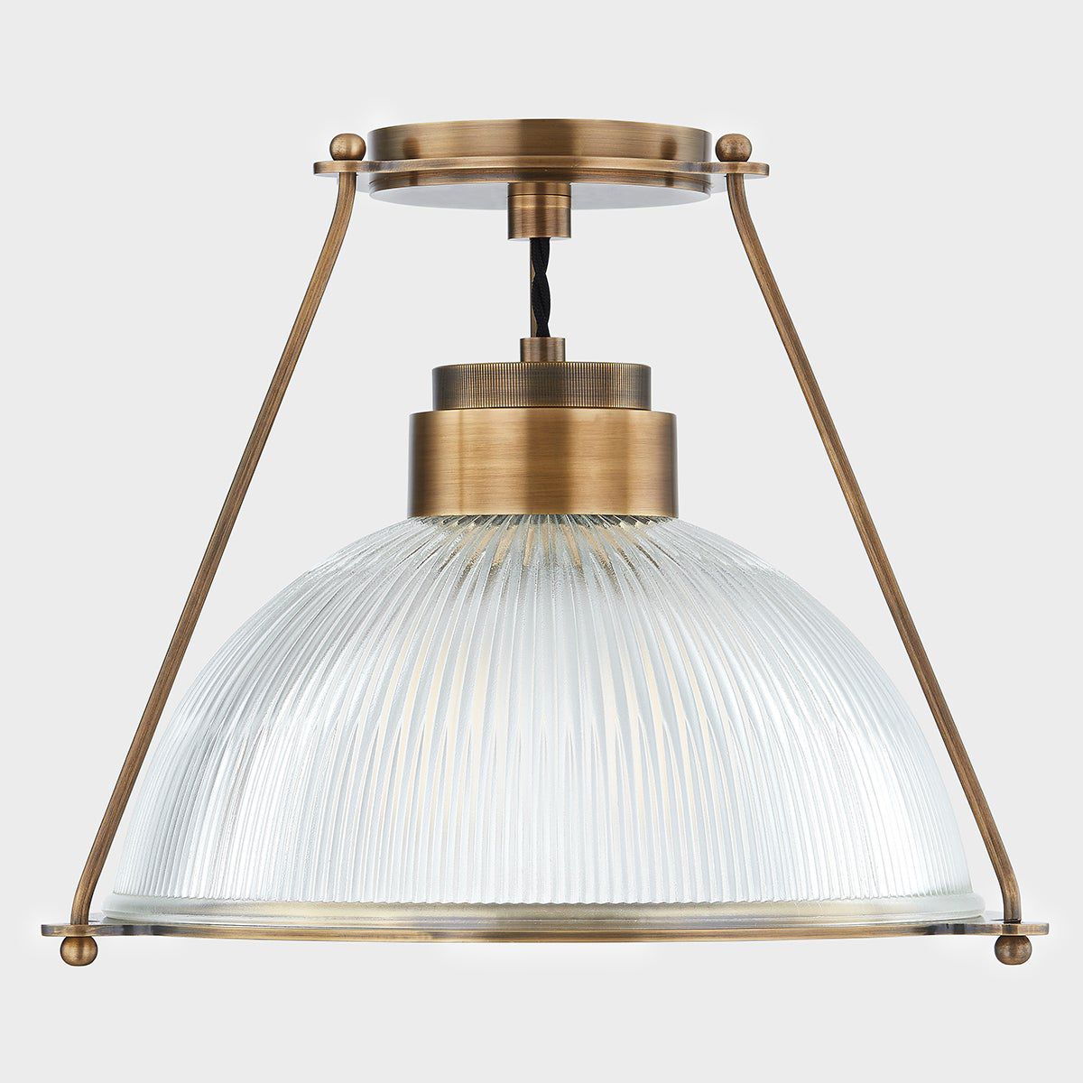 Glint 15" Wide Patina Brass Ceiling Light in scene