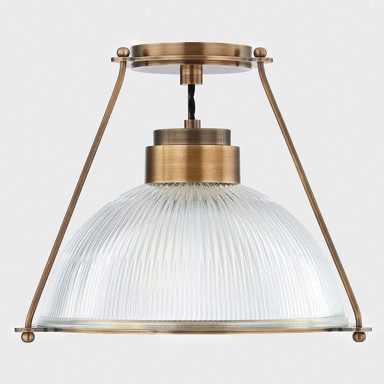Image 6 Glint 15" Wide Patina Brass Ceiling Light more views