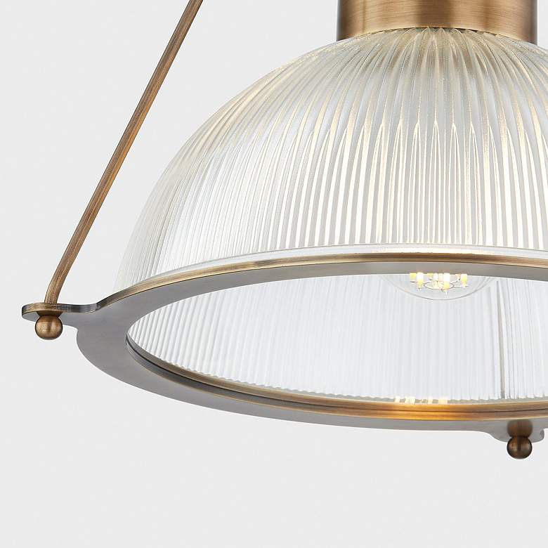 Image 7 Glint 15" Wide Patina Brass Ceiling Light more views