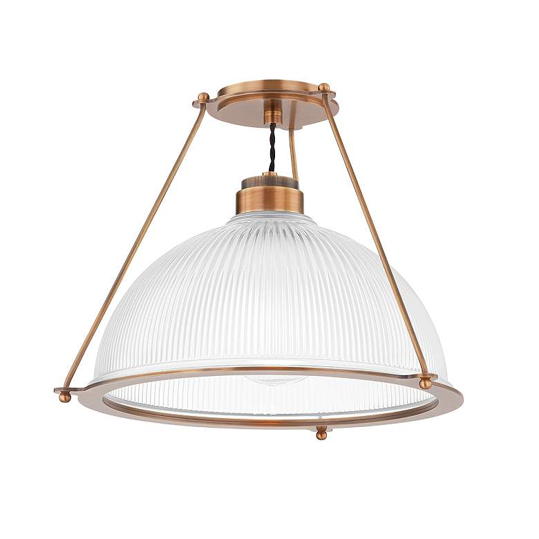 Image 1 Glint 17 3/4" Wide Patina Brass Ceiling Light