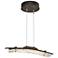 Glissade 20" Wide Bronze Standard LED Pendant With Clear Glass Shade