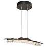 Glissade 20" Wide Bronze Standard LED Pendant With Clear Glass Shade