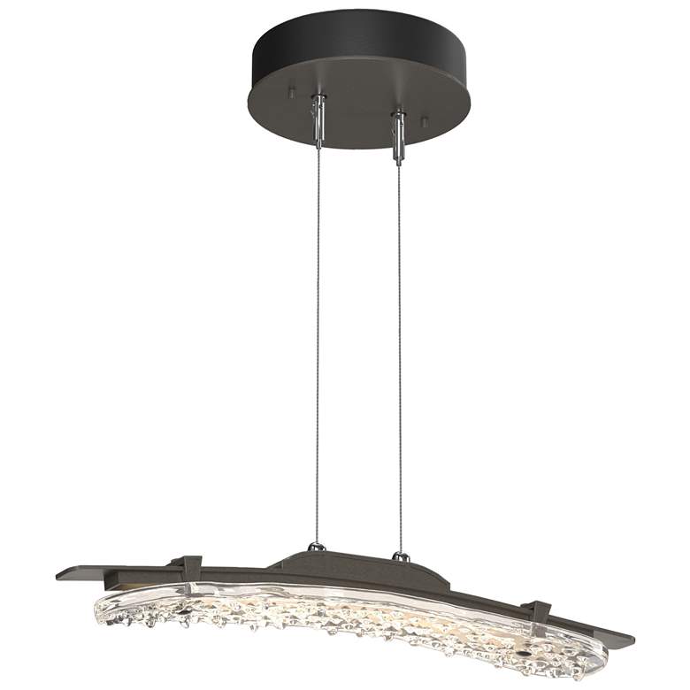 Image 1 Glissade 20" Wide Dark Smoke Standard LED Pendant With Clear Glass Sha