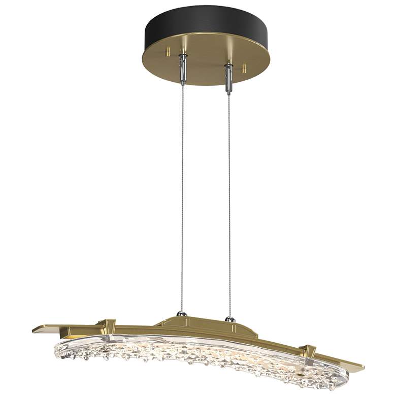 Image 1 Glissade 20" Wide Modern Brass Standard LED Pendant With Clear Glass S