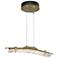 Glissade 20" Wide Modern Brass Standard LED Pendant With Clear Glass S
