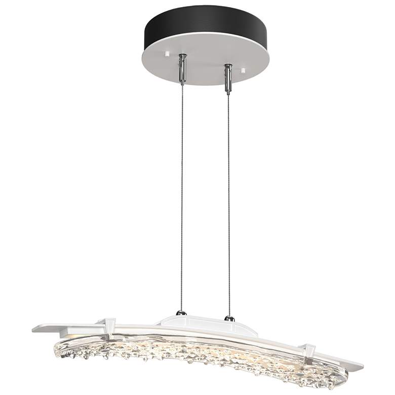 Image 1 Glissade 20" Wide White Standard LED Pendant With Clear Glass Shade